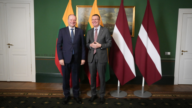 03.12.2024. Valsts prezidenta Edgara Rinkēviča tikšanās ar Lietuvas Republikas Seima priekšsēdētāju Sauļu Skverneli (Saulius Skvernelis)