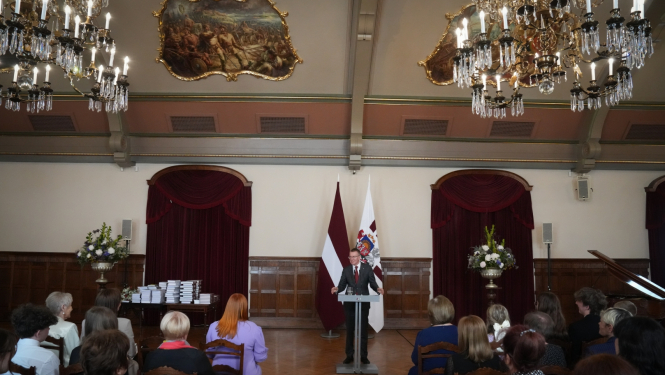 13.06.2024. Valsts prezidenta Edgara Rinkēviča dalība skolēnu projekta darbu konkursa “Vēsture ap mums” laureātu apbalvošanas ceremonijā