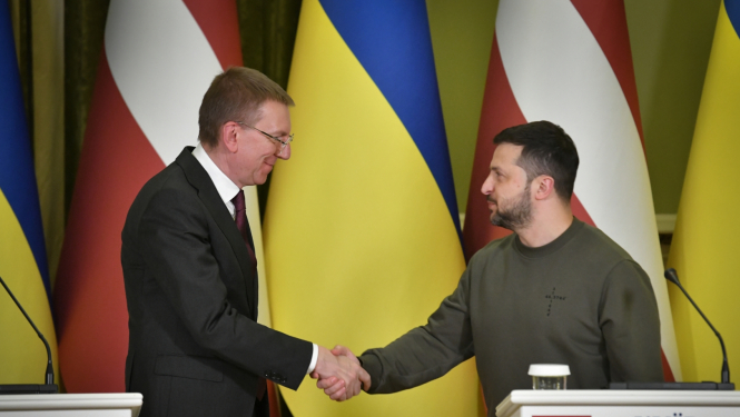 24.11.2023. Valsts prezidenta Edgara Rinkēviča tikšanās ar Ukrainas prezidentu Volodimiru Zelenski