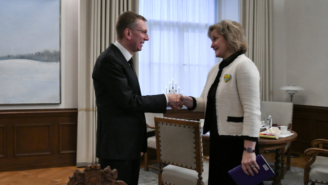 18.12.2023. Valsts prezidenta Edgara Rinkēviča tikšanās ar Eiropas Savienības Tiesas tiesnesi Inetu Ziemeli