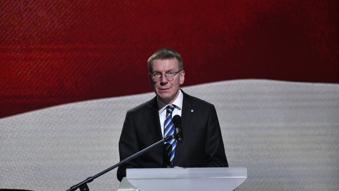 Valsts prezidenta Edgara Rinkēviča dalība un uzruna Ukrainas vēstniecības Latvijā rīkotajā labdarības koncertā Ukrainas atbalstam “Kopā ar Ukrainu!”