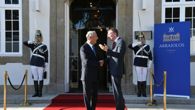 06.10.2023. Valsts prezidenta Edgara Rinkēviča dalība Arajološas grupas sanāksmē Portugālē