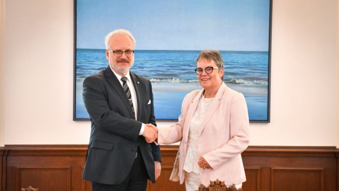 Valsts prezidents ar Eiropas Padomes Parlamentārās asamblejas prezidenti pārrunā demokrātijas stiprināšanas, mākslīgā intelekta un bioētikas jautājumus