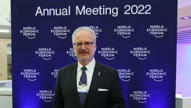 Valsts prezidents Egils Levits Pasaules Ekonomikas forumā Davosā