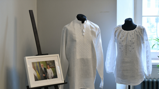 23.02.2023. Ukraiņu tautas sirsnības un pateicības apliecinājumu izstāde Rīgas pilī. Foto autors: Ilmārs Znotiņš, Valsts prezidenta kanceleja.