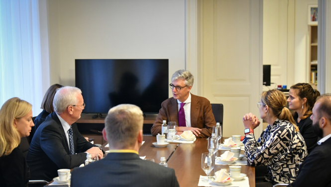 Valsts prezidenta kancelejas vadītājs Andris Teikmanis tiekas ar Vācijas Bundestāga deputātiem