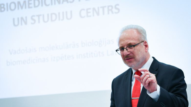Valsts prezidenta Egila Levita uzruna Latvijas Biomedicīnas pētījumu un studiju centrā