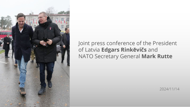 Joint press conference of the president of Latvia an NATO Secretary General