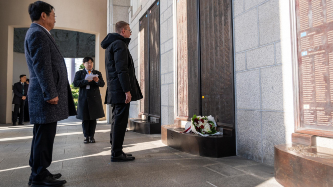 29.11.2024. Valsts prezidenta Edgara Rinkēviča darba vizīte Korejas Republikā: Korejas Kara memoriāls