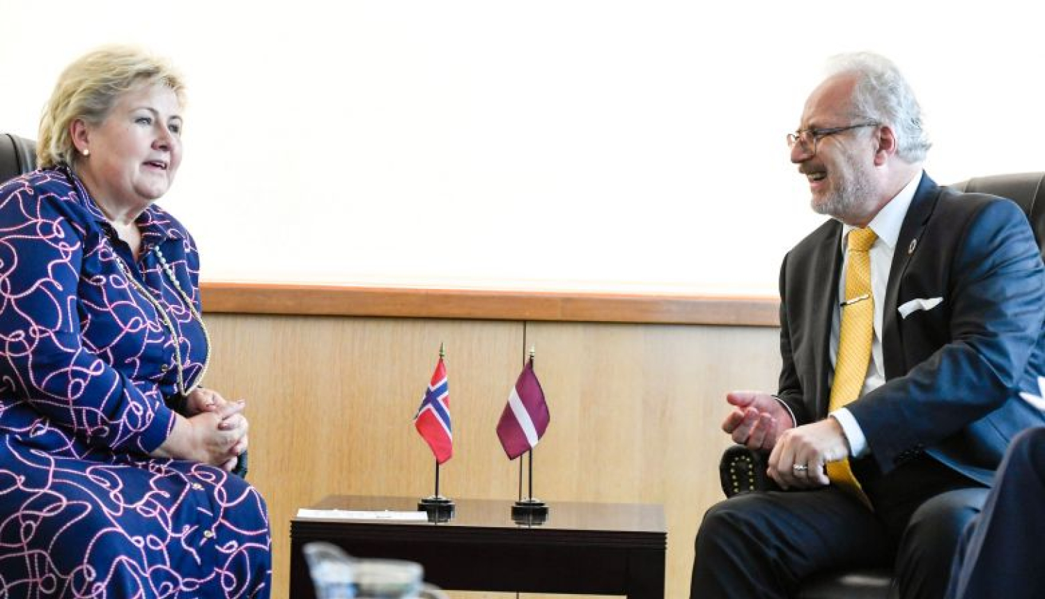 Valsts prezidents ar Norvēģijas Karalistes premjerministri pārrunā Baltijas un Ziemeļvalstu sadarbības aktivizēšanu