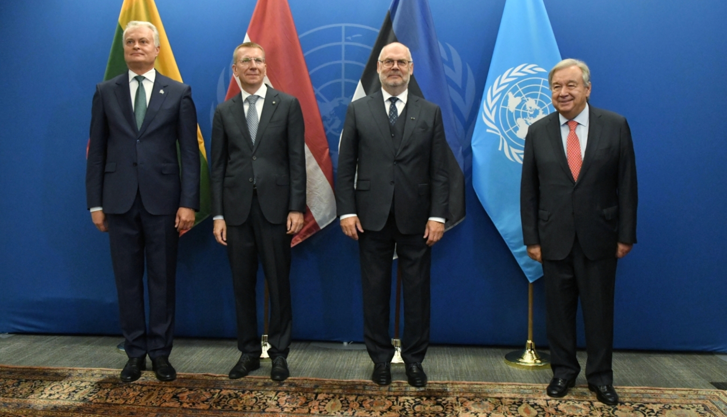 Gitanas Nausēda, Edgars Rinkēvičs, Alars Kariss, Antoniu Gutērrešs