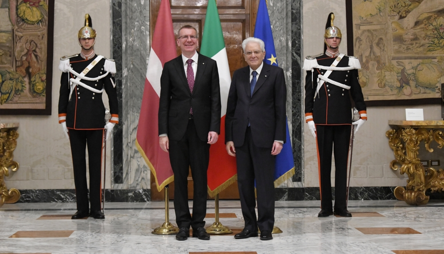 15.05.2024. Valsts prezidenta Edgara Rinkēviča tikšanās ar Itālijas prezidentu Serdžo Matarellu