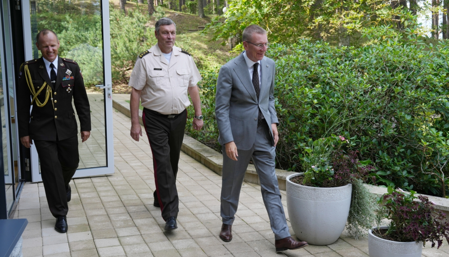 31.07.2024. Valsts prezidenta Edgara Rinkēviča tikšanās ar Nacionālo bruņoto spēku komandieri Leonīdu Kalniņu