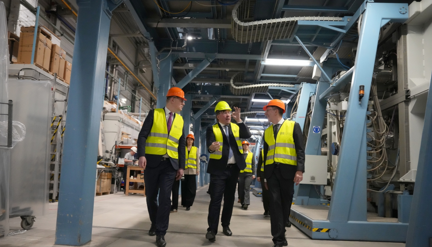 Valsts prezidents Edgars Rinkēvičs darba vizītē Rīgas valstspilsētā apmeklē Groglass uzņēmumu