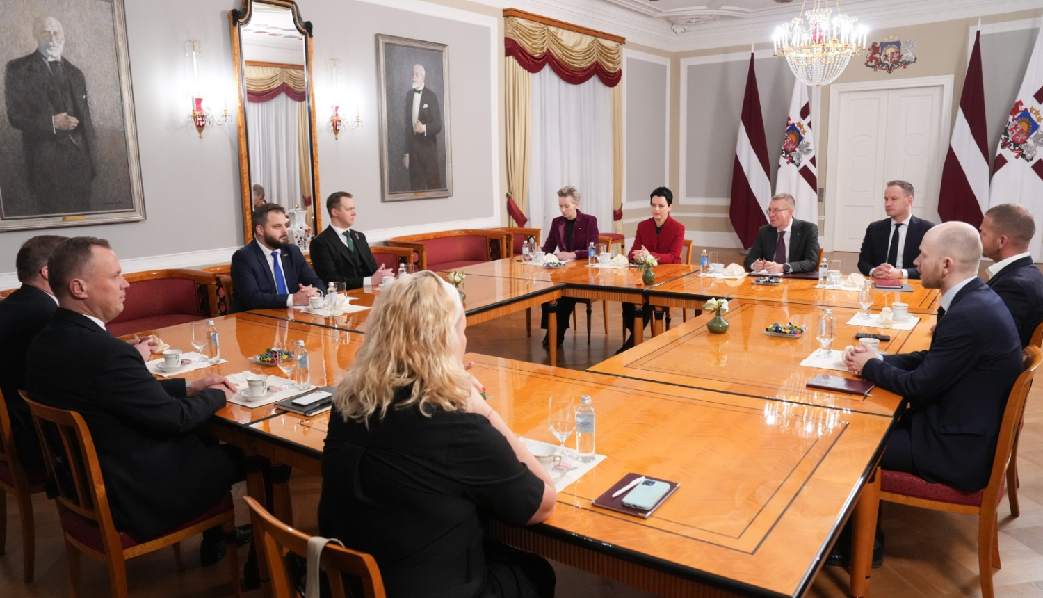 31.01.2025. Valsts prezidenta tikšanās Saeimas frakciju priekšsēdētājiem