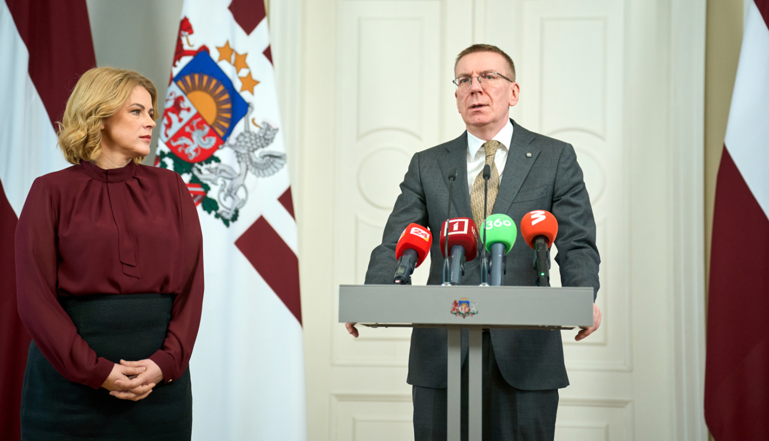 Valsts prezidenta Edgara Rinkēviča un Ministru prezidentes Evikas Siliņas preses konference