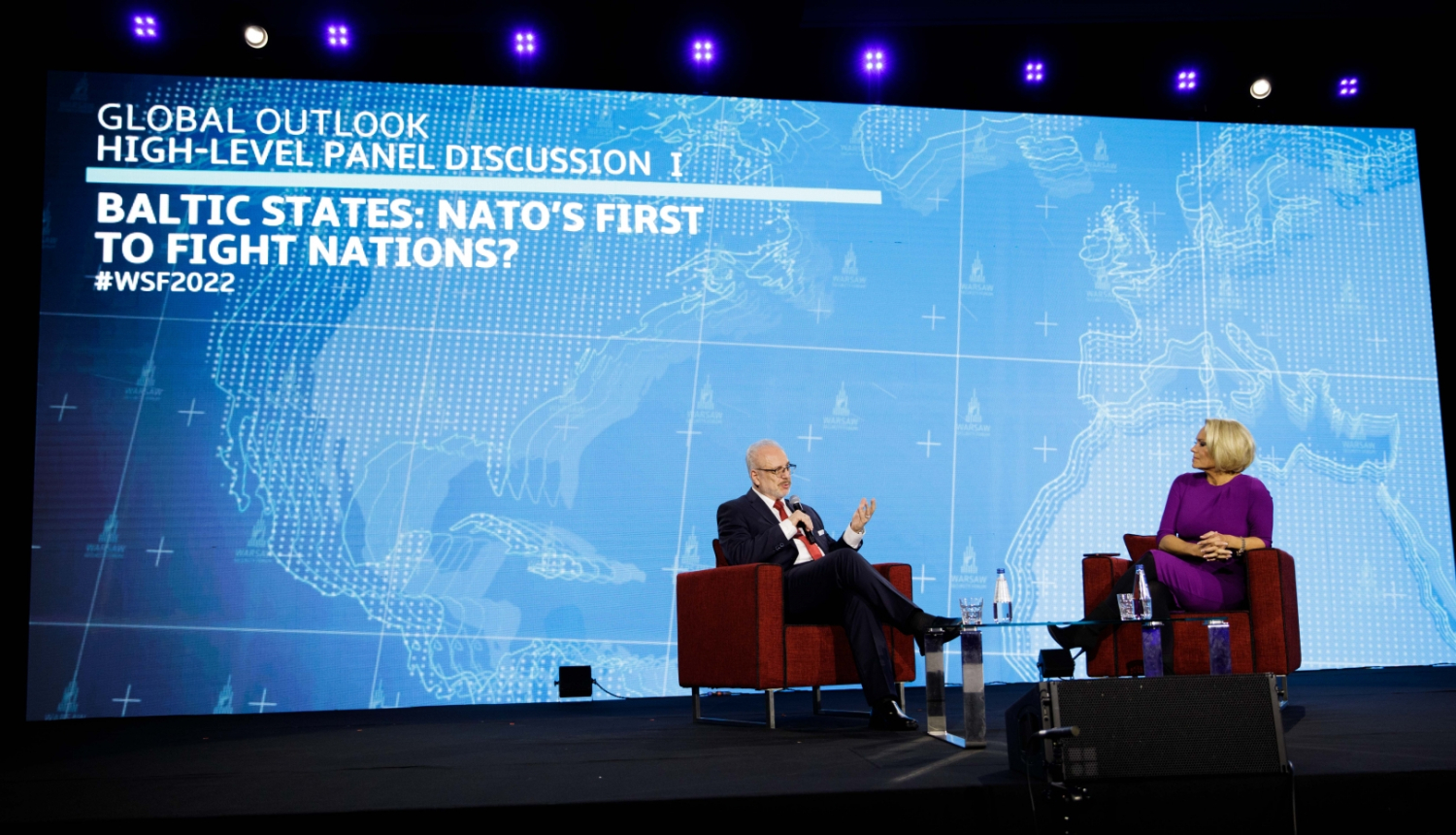 Valsts prezidents Egils Levits piedalās Varšavas drošības forumā 2022. gada 4. oktobrī