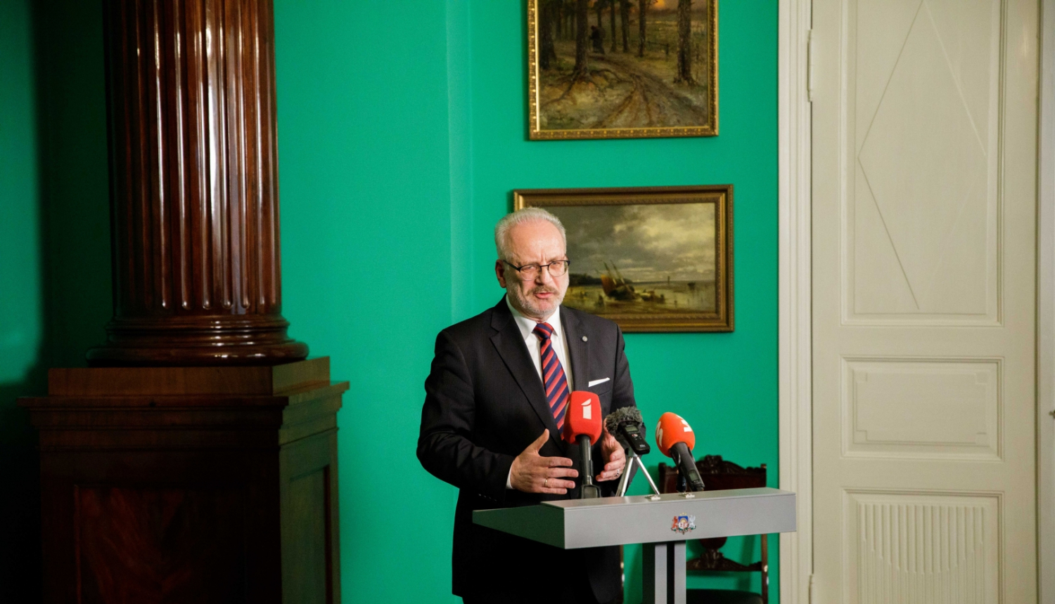 10.10.2022. Valsts prezidents Egils Levits tiekas ar Krišjāni Kariņu. Foto autors: Dāvis Doršs, Valsts prezidenta kanceleja.