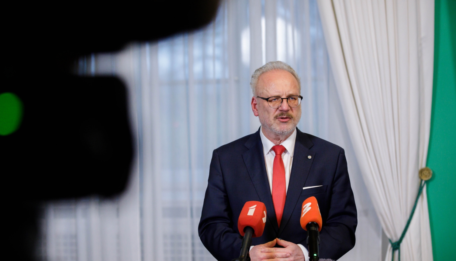 2022. gada 24. oktobrī Valsts prezidents Egils Levits tiekas ar Krišjāni Kariņu 