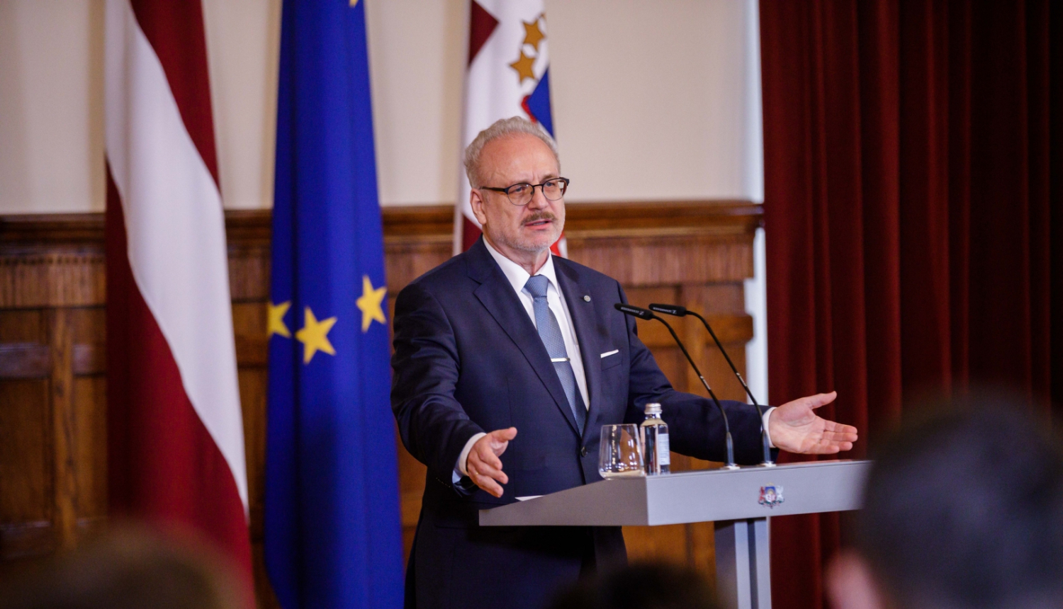 26.10.2022. Valsts prezidents Egils Levits piedalās konferencē “Latvijas valsts stratēģija un sociāli politiskais konsensus”. Foto autors: Dāvis Doršs, Valsts prezidenta kanceleja.