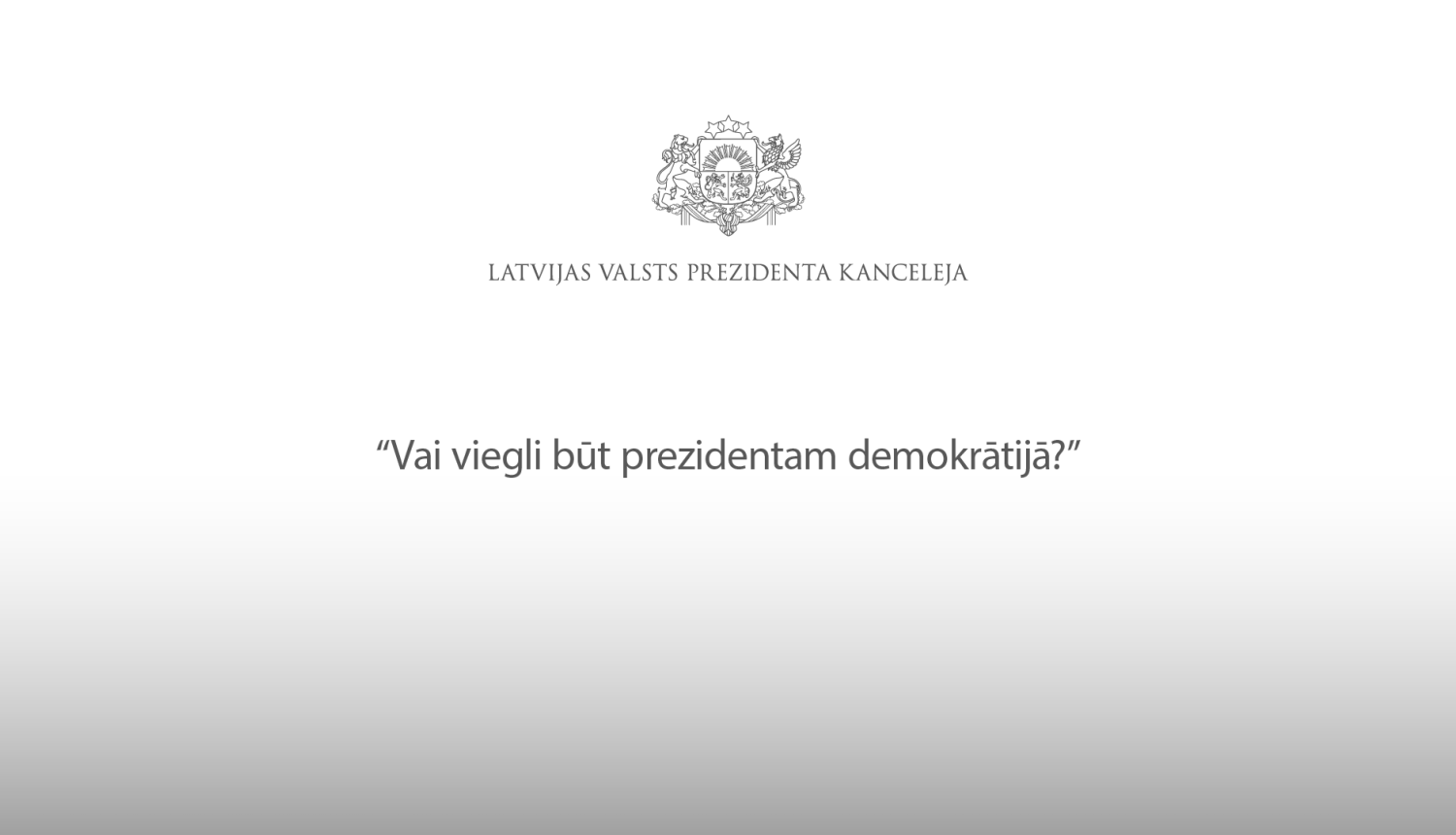 12.11.2022. tiešraides sarunas "Vai viegli būt prezidentam?" vizuālis
