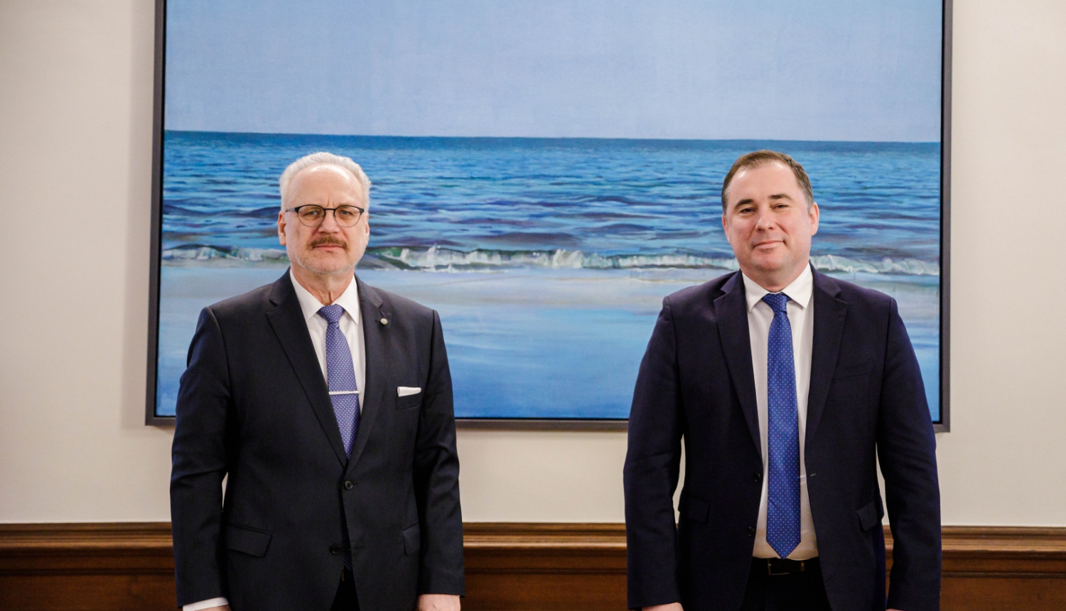 06.02.2023. Valsts prezidents Egils Levits tiekas ar zemkopības ministru Didzi Šmitu. Foto autors: Dāvis Doršs, Valsts prezidenta kanceleja.