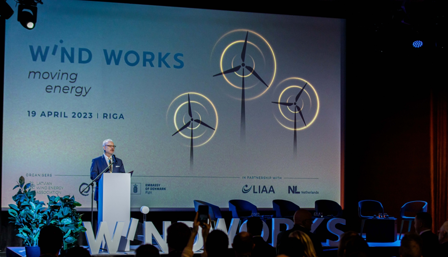 19.04.2023.Valsts prezidents Egils Levits piedalās konferencē “WindWorks. Moving Energy”.