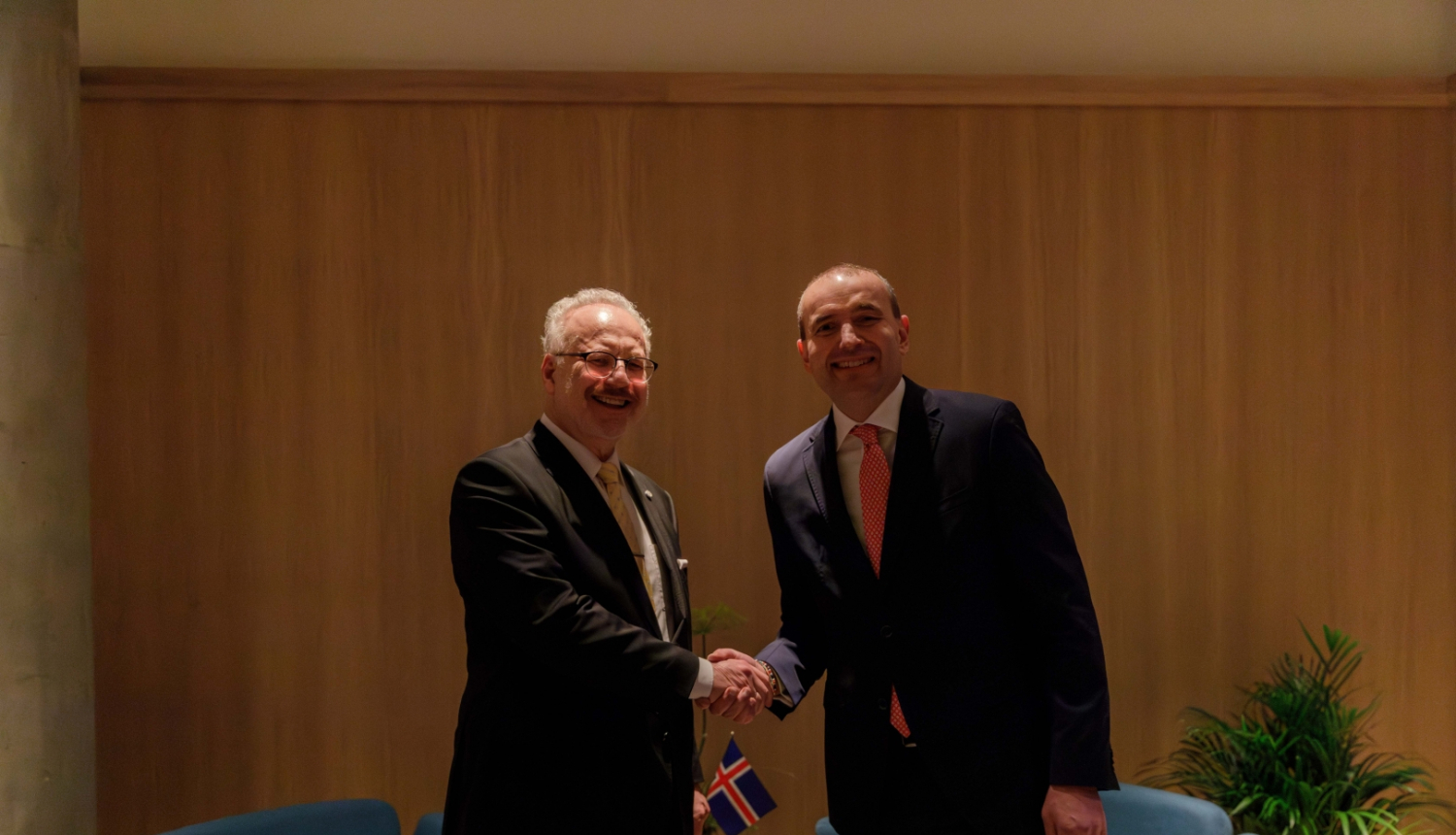 16.05.2023. Valsts prezidents Egils Levits tiekas ar Islandes prezidentu Gudni Jouhannessonu