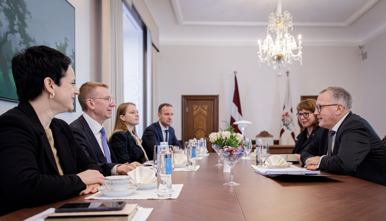 Valsts prezidenta Edgara Rinkēviča tikšanās ar finanšu ministru Arvilu Ašeradenu