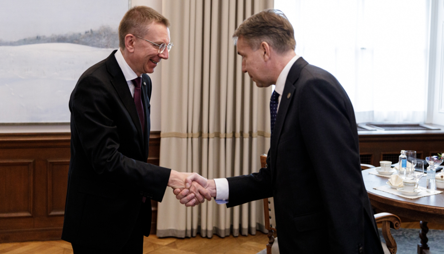 03.11.2023. Valsts prezidenta Edgara Rinkēviča tikšanās ar labklājības ministru Uldi Auguli