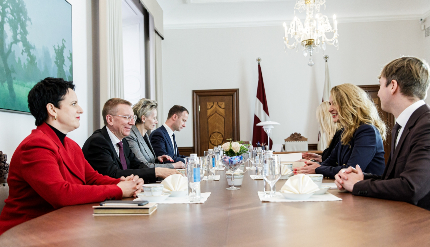 03.11.2023. Valsts prezidenta Edgara Rinkēviča tikšanās ar tieslietu ministri Inesi Lībiņu-Egneri