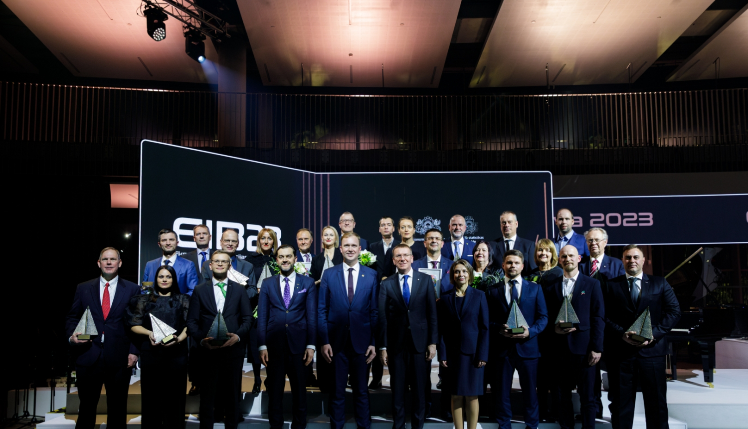 14.12.2023. Valsts prezidenta Edgara Rinkēviča dalība konkursa “Eksporta un inovācijas balva 2023” uzvarētāju apbalvošanas ceremonijā