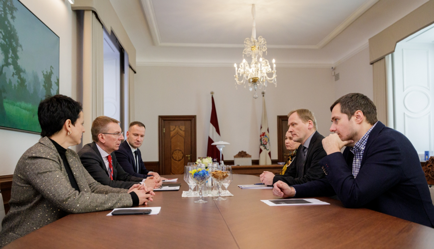 08.01.2024. Valsts prezidenta Edgara Rinkēviča tikšanās ar Sabiedrisko elektronisko plašsaziņas līdzekļu padomes (SEPLP) pārstāvjiem