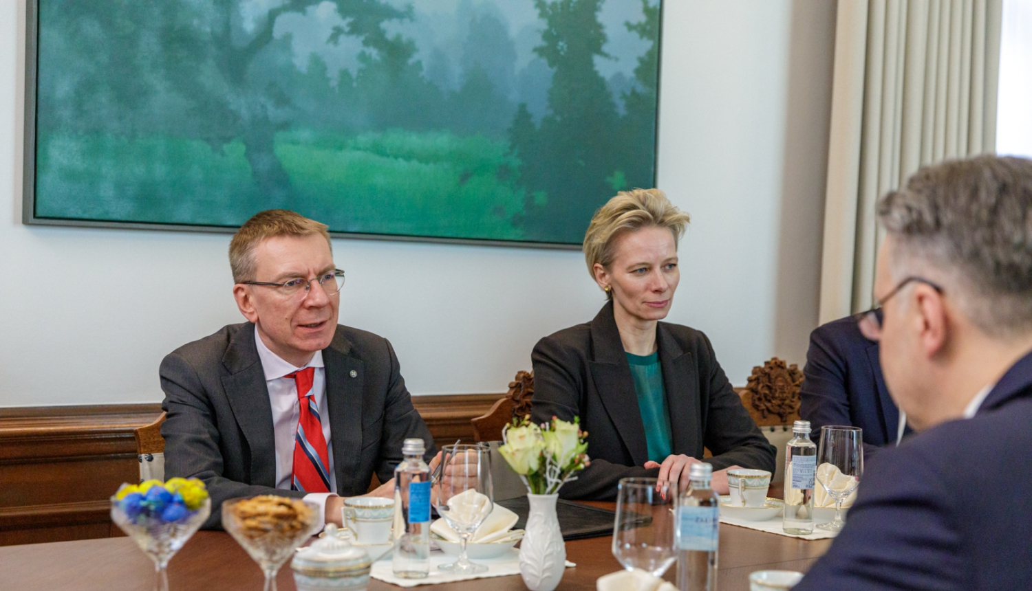 08.01.2024. Valsts prezidenta Edgara Rinkēviča tikšanās ar tiesībsargu Juri Jansonu