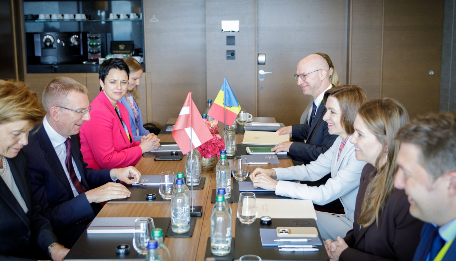 15.06.2024. Valsts prezidenta Edgara Rinkēviča tikšanās ar Moldovas Republikas prezidenti Maiju Sandu