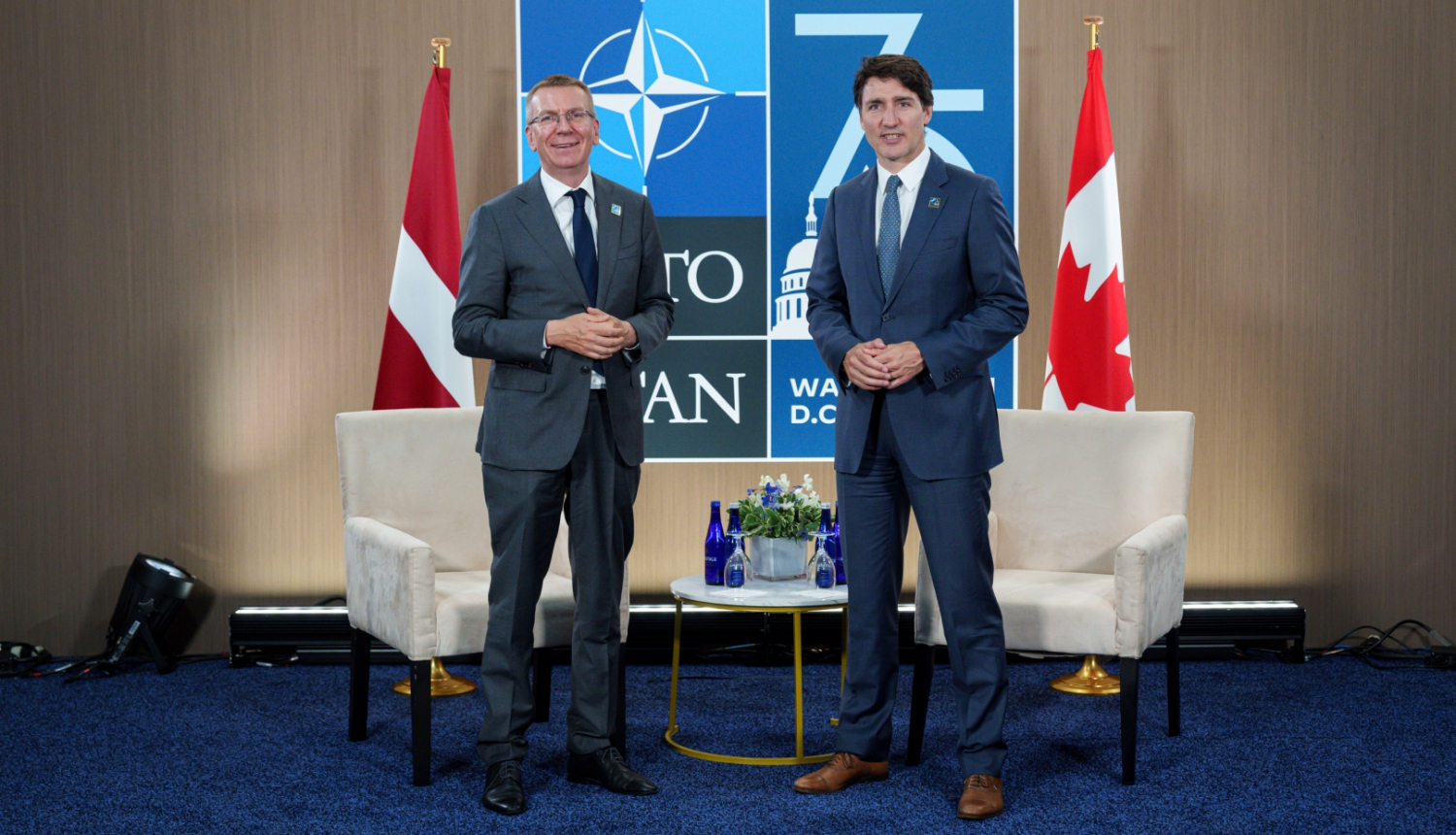 11.07.2024. Valsts prezidenta Edgara Rinkēviča tikšanās ar Kanādas premjerministru Džastinu Trudo