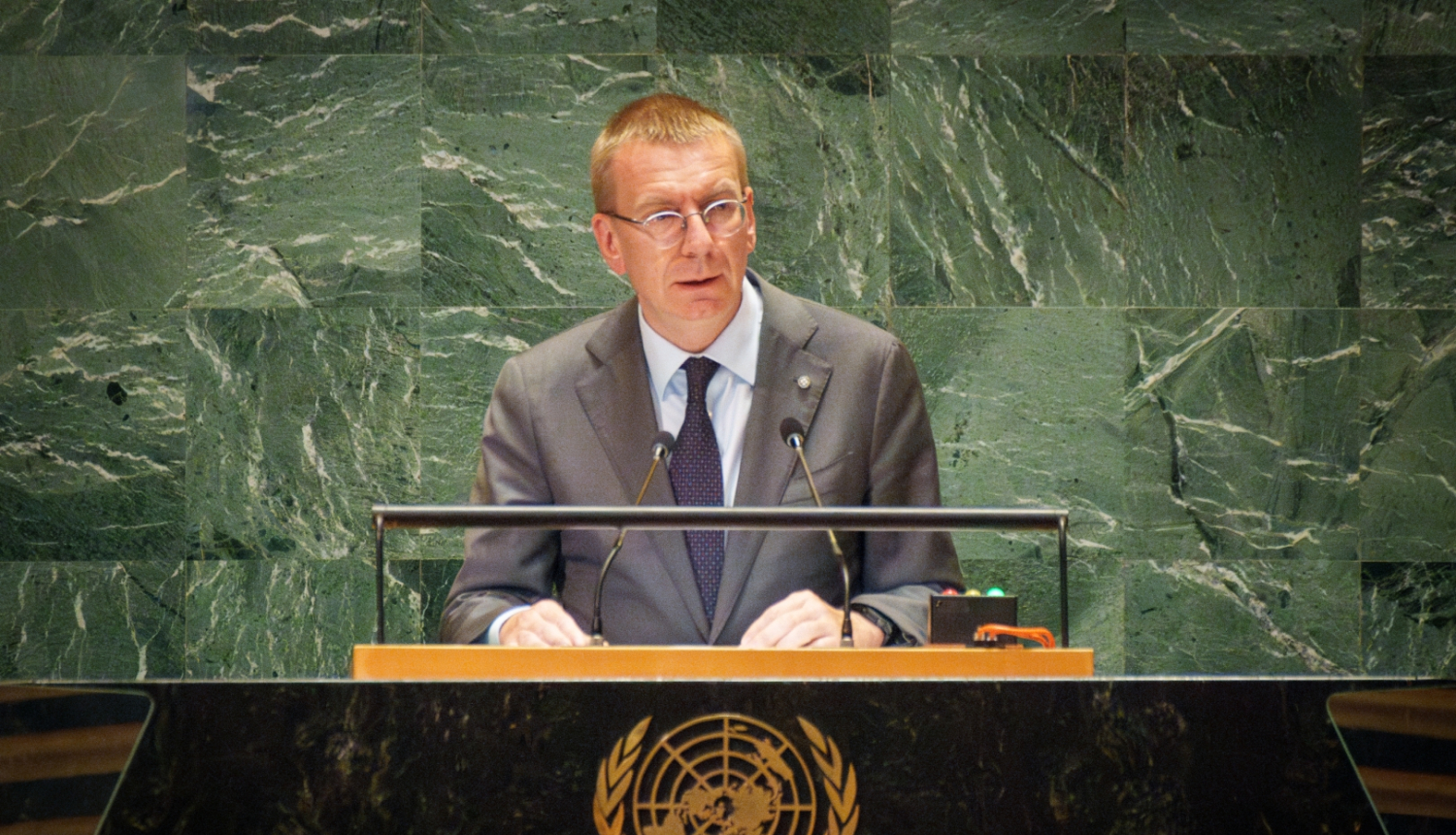 24.09.2024. Valsts prezidenta Edgara Rinkēviča uzruna Apvienoto Nāciju Organizācijas Ģenerālās asamblejas 79. sesijā Ņujorkā