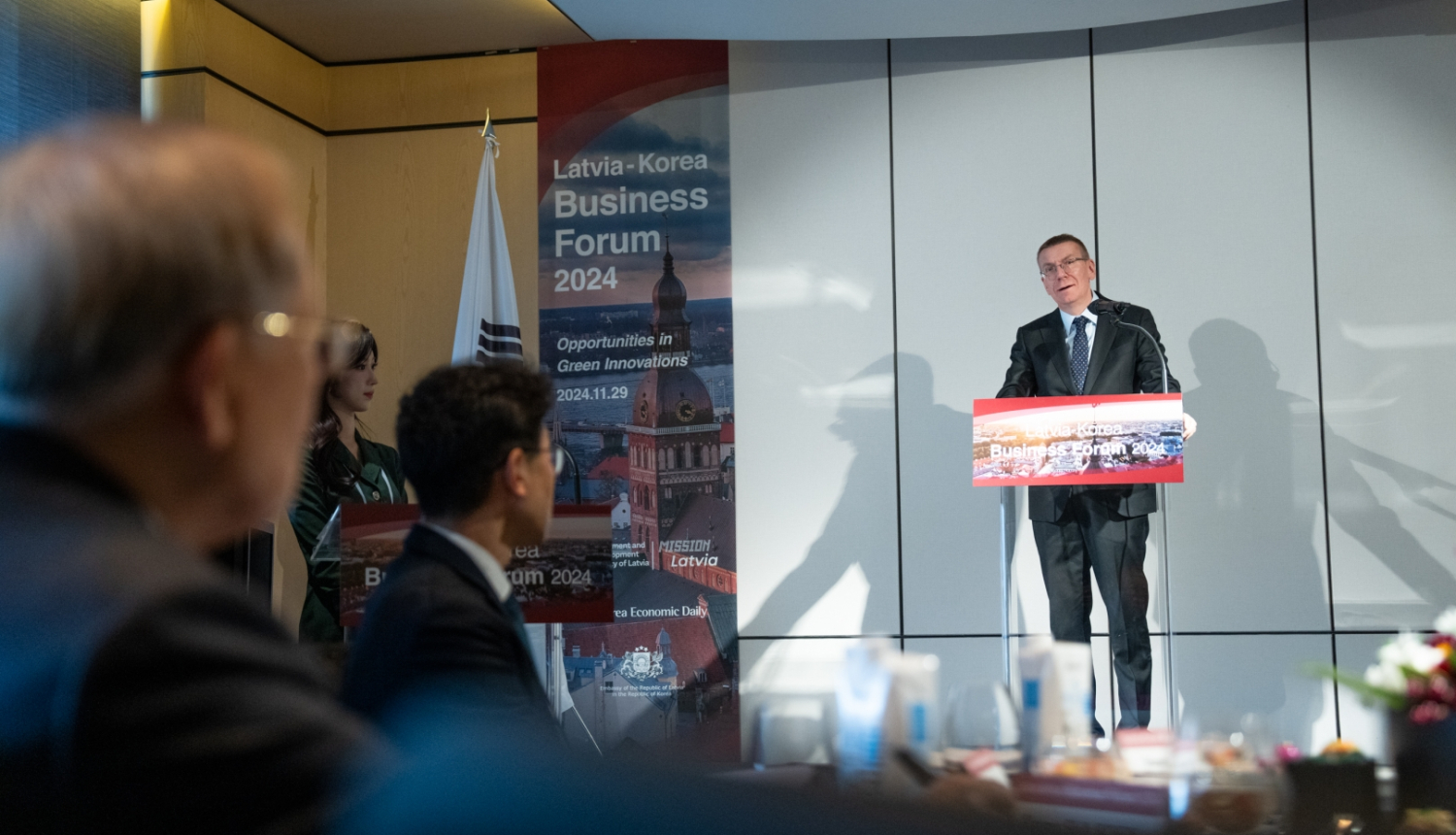 29.11.2024. Valsts prezidents atklāj Latvijas Republikas – Korejas Republikas biznesa forumu