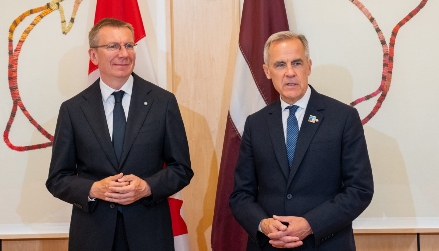 Valsts prezidenta Edgara Rinkēviča tikšanās ar Kanādas premjerministru Marku Kārniju