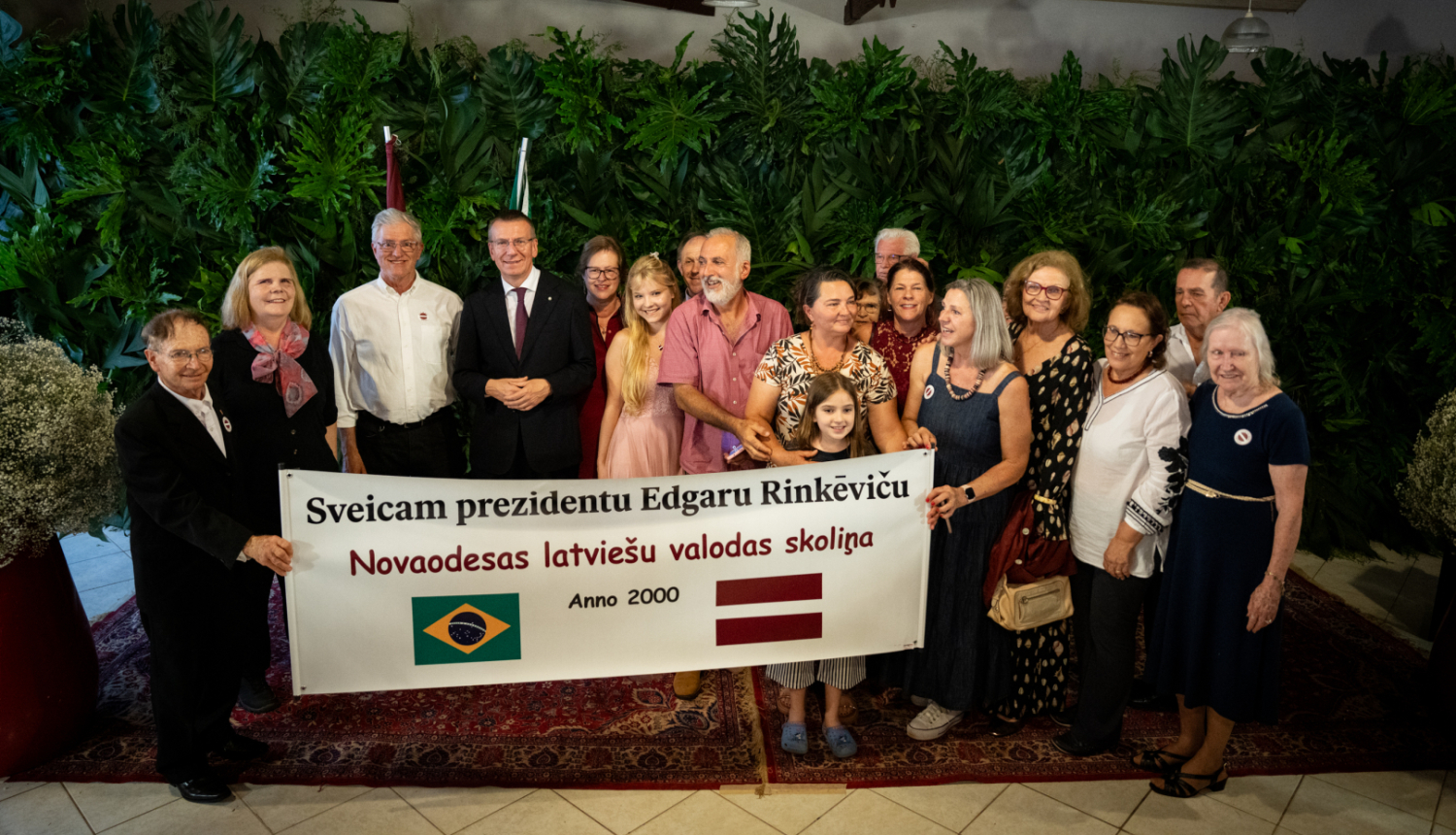 Valsts prezidents Edgars Rinkēvičs tiekas ar Brazīlijas latviešu kopienu