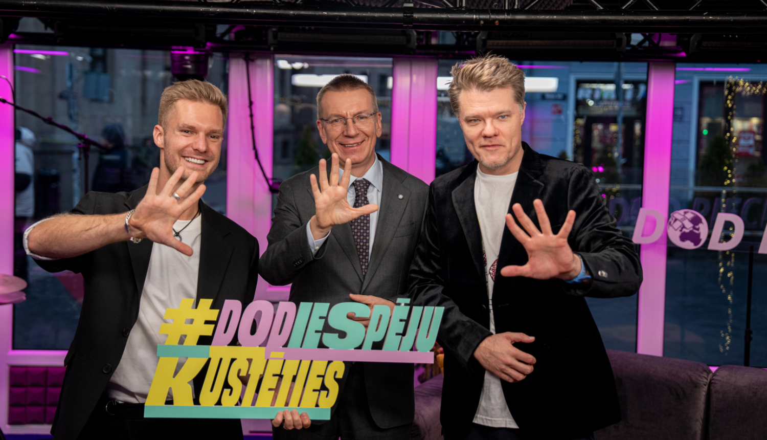 Valsts prezidents Edgars Rinkēvičs piedalās labdarības maratonā “Dod pieci! 2025”