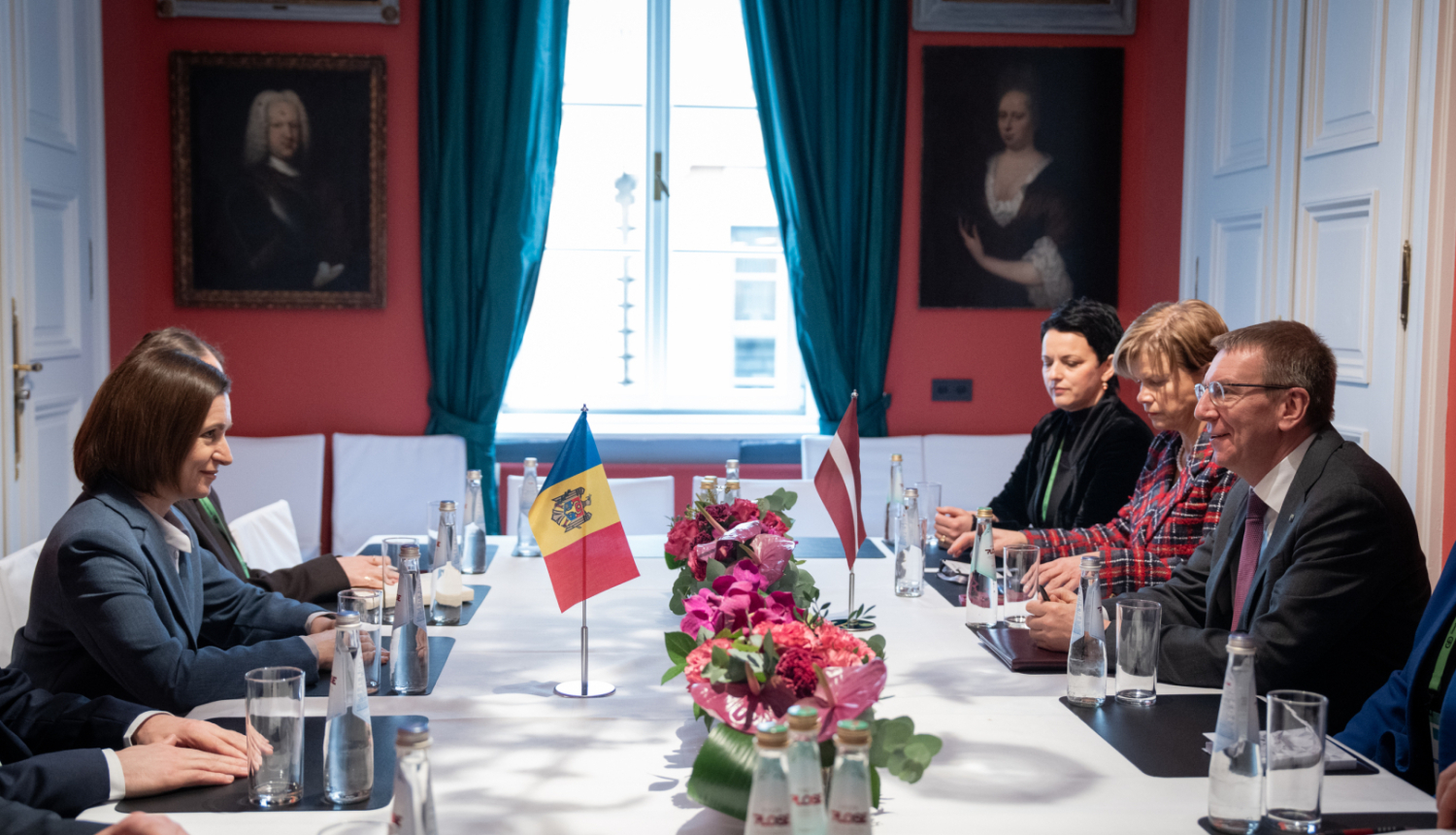 Valsts prezidents Edgars Rinkēvičs tiekas ar Moldovas prezidenti Maiju Sandu 