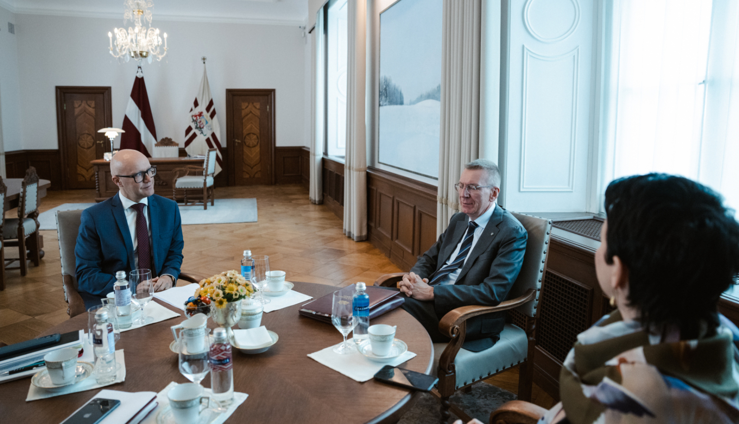 12.05.2026. Valsts prezidenta Edgara Rinkēviča tikšanās ar valsts kontrolieri Edgaru Korčaginu