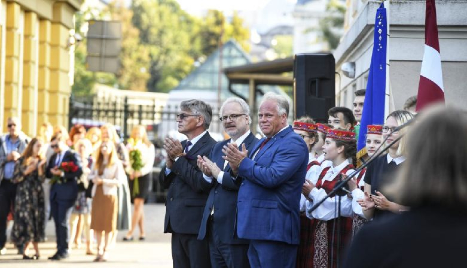 Valsts prezidenta Egila Levita uzruna Zinību dienā Rīgas Valsts 2. ģimnāzijā