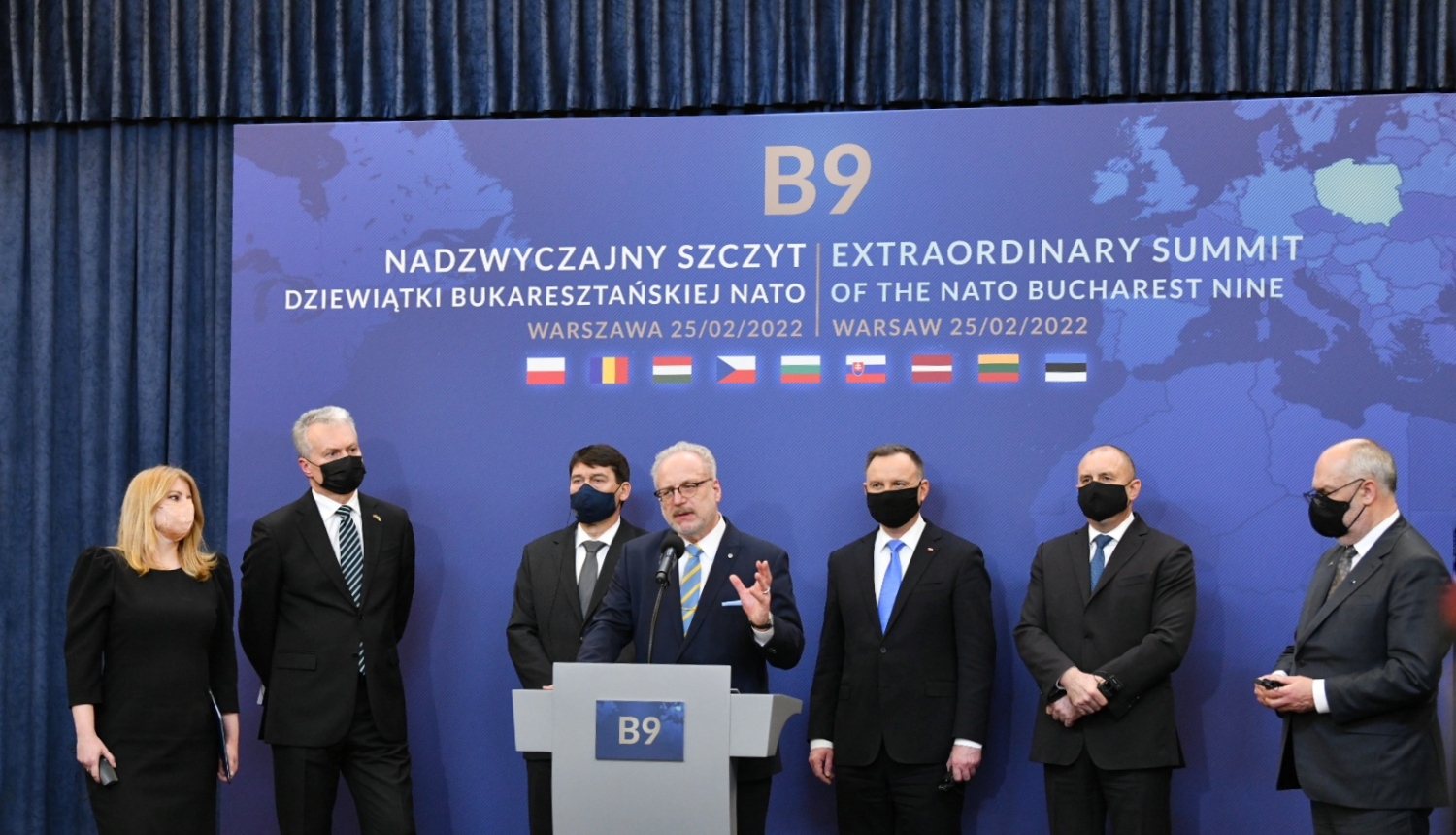 Egils Levits, NATO Austrumu flanga valstu vadītāju preses konference