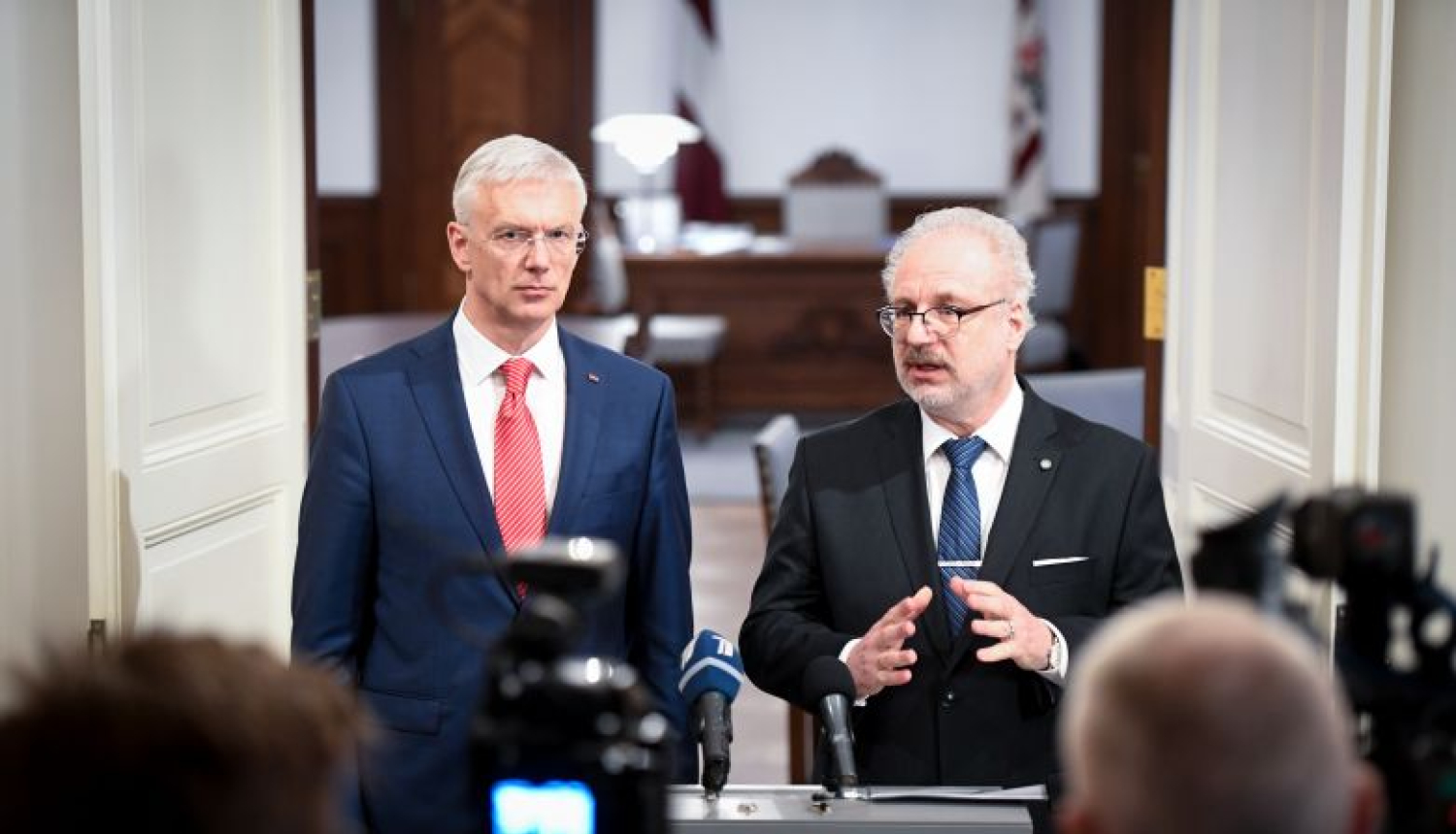 Valsts prezidenta Egila Levita tikšanās ar Ministru prezidentu Krišjāni Kariņu