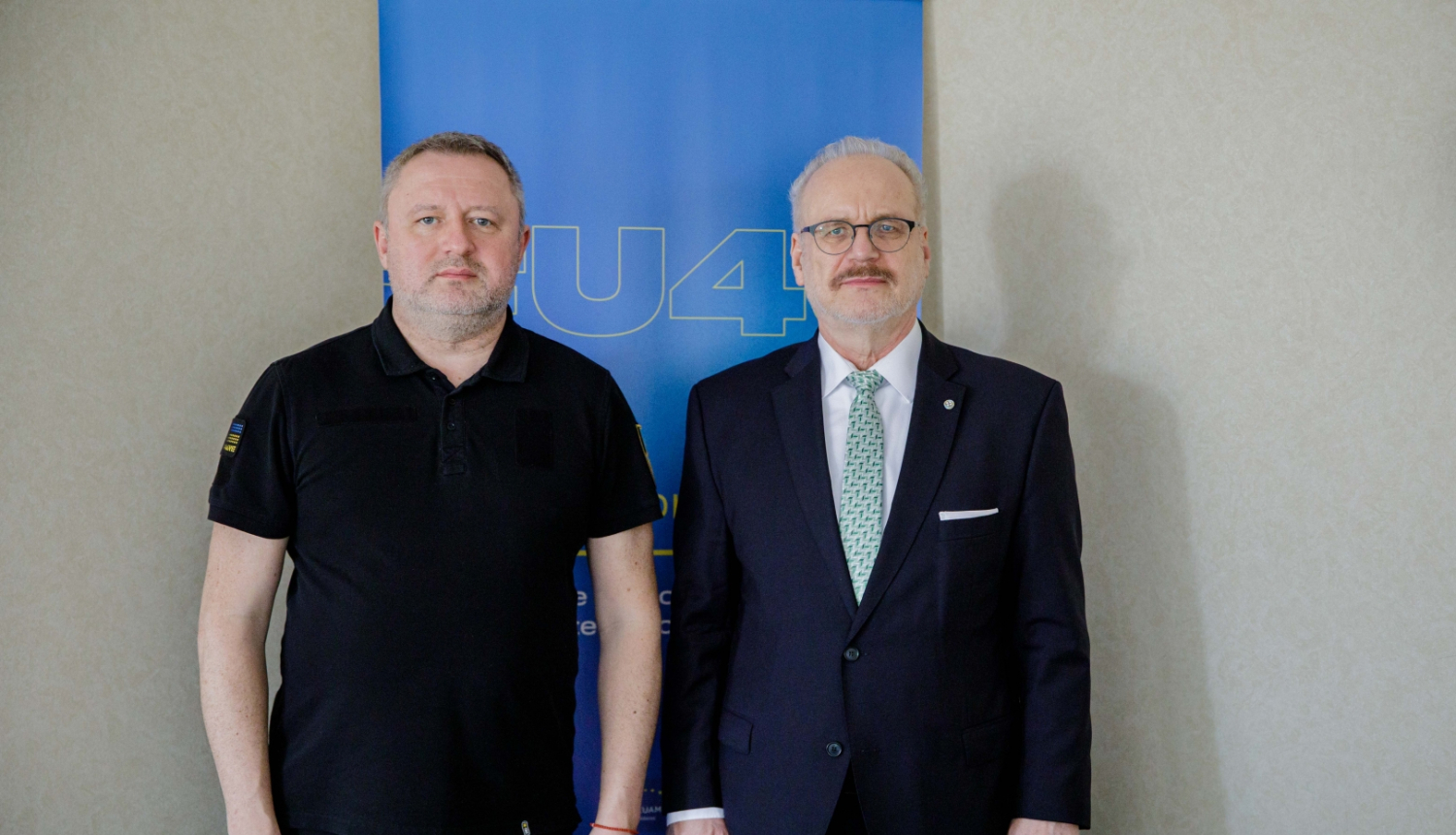 04.03.2023. Valsts prezidents Egils Levits tiekas ar Ukrainas ģenerālprokuroru Andriju Kostinu konferencē “United for Justice” Ļvivā, Ukrainā