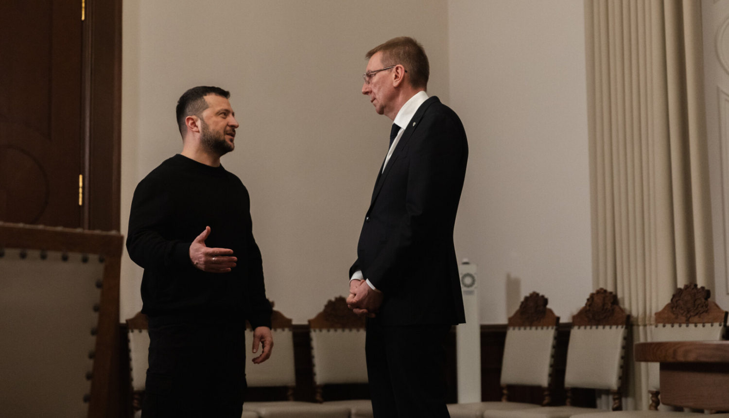Valsts prezidenta Edgara Rinkēviča saruna ar Ukrainas prezidentu Volodimiru Zelenski 