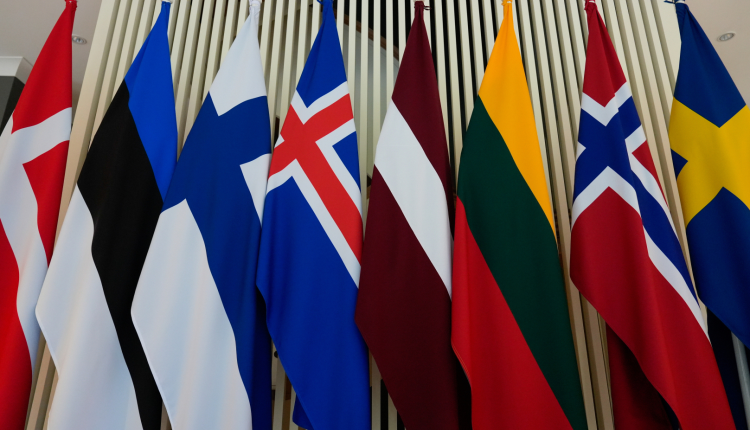 Baltijas valstu un Ziemeļvalstu karogi