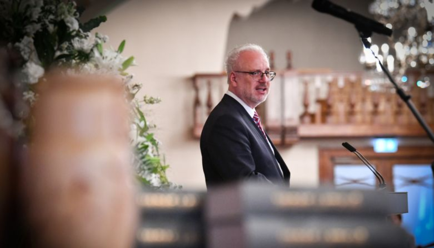 Valsts prezidenta Egila Levita uzruna Ata Kronvalda balvas pasniegšanas ceremonijā